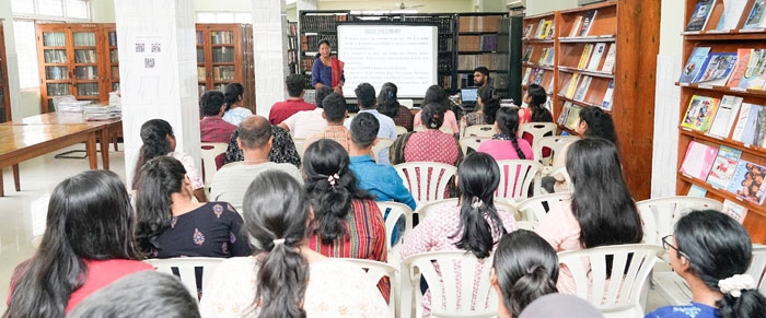 Institute Library of RIE Bhubaneswar conducted an orientation session for newly admitted students of 2 Year B.Ed. Arts and 2 Year M.Ed. 1st year on effective use of library resources on 10.10.2025. Practical exposure to different library resources was given to the students. The programme was organised under the leadership of Dr. P.L. Negi, Librarian with assistance of Professional staff
