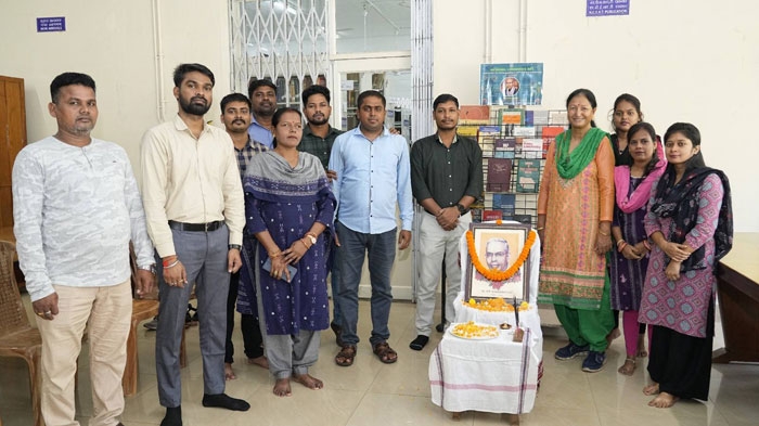 On 12th August, 2025 Celebration of National Librarians Day being observed in the Institute Library, RIE, Bhubaneswar on the 133rd birth anniversary  of  Dr. S.R. Ranganathtan, Father of Library Science by offering floral tributes. The occasion was graced