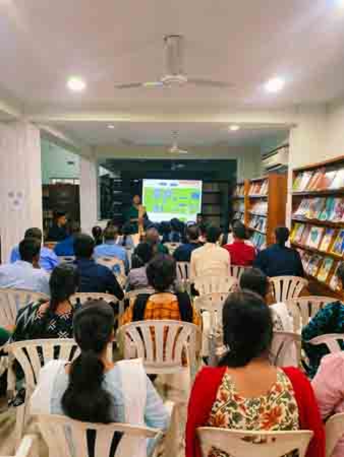 Institute Library of RIE Bhubaneswar conducted an orientation session for newly admitted BA B.Ed students on effective use of library resources on 28.08.2024. Practical exposure to different library resources was given to the students