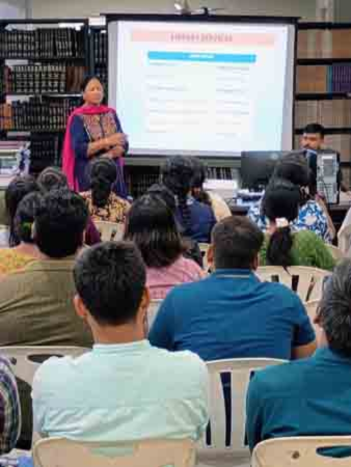 Institute Library of RIE Bhubaneswar conducted an orientation session for newly admitted M.Ed. students on effective use of library resources on 9th September 2024 . Practical exposure to different library resources was given to the students