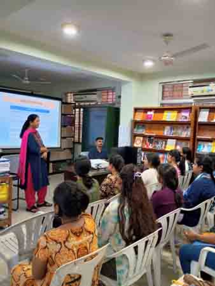 Institute Library of RIE Bhubaneswar conducted an orientation session for newly admitted M.Ed. students on effective use of library resources on 9th September 2024 . Practical exposure to different library resources was given to the students