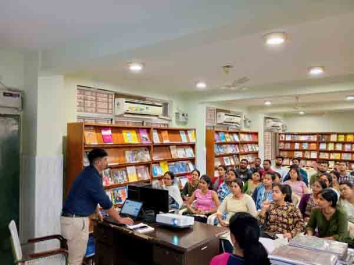 Institute Library of RIE Bhubaneswar conducted an orientation session for newly admitted M.Ed. students on effective use of library resources on 9th September 2024 . Practical exposure to different library resources was given to the students